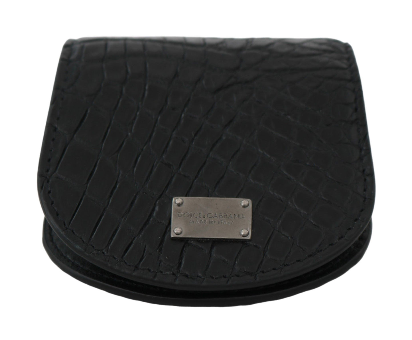 Étui à préservatifs de poche Dolce & Gabbana en peau exotique noire