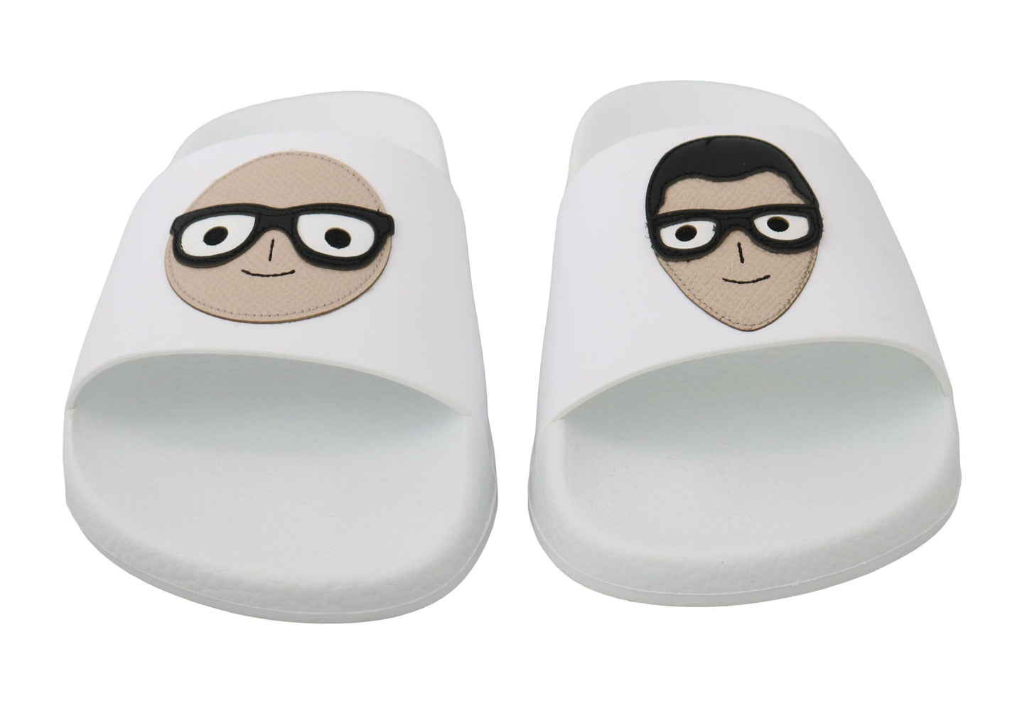 Sandales à enfiler Dolce & Gabbana en cuir blanc #dgfamily