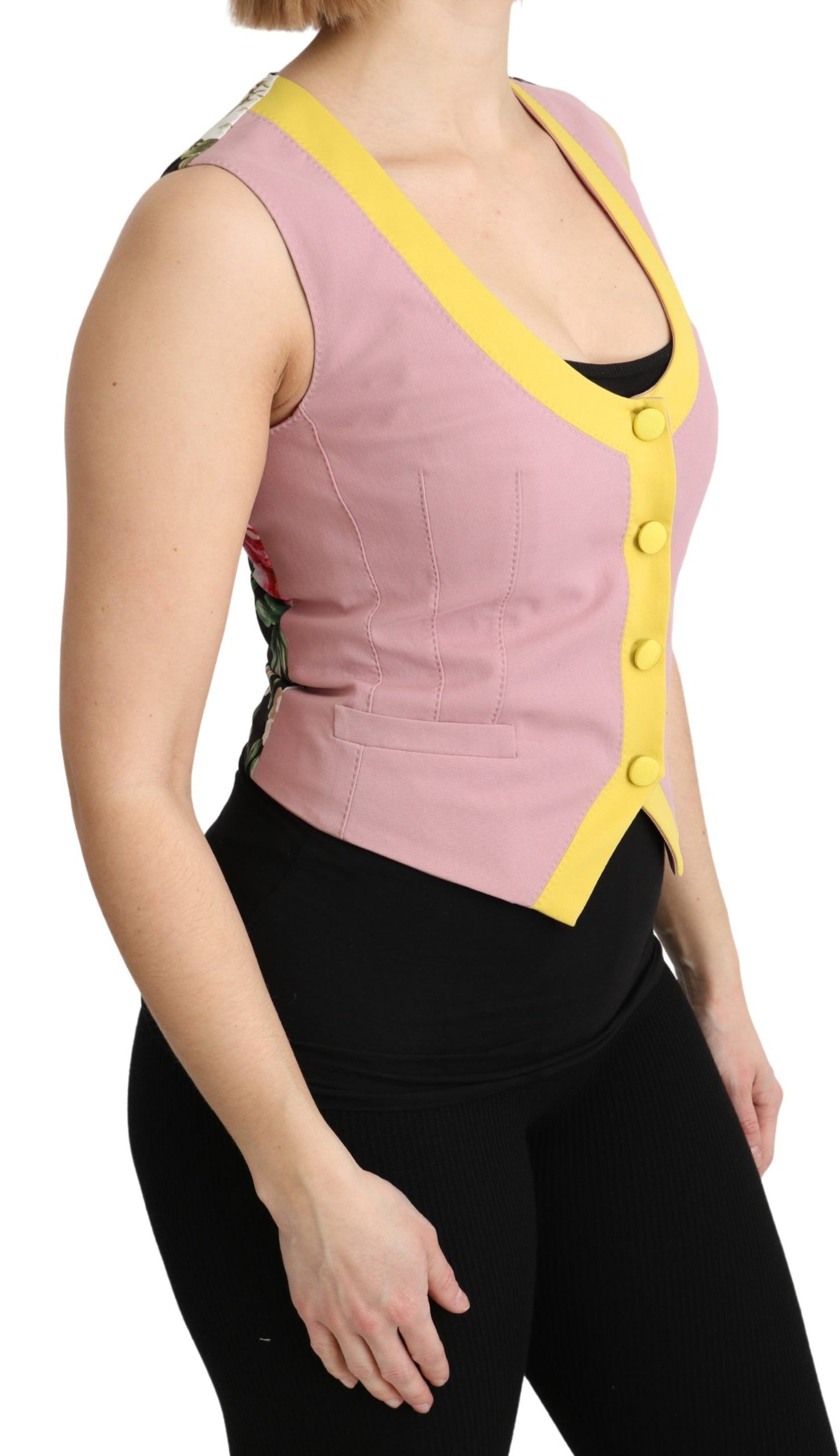 Dolce & Gabbana Gilet sans manches rose en coton