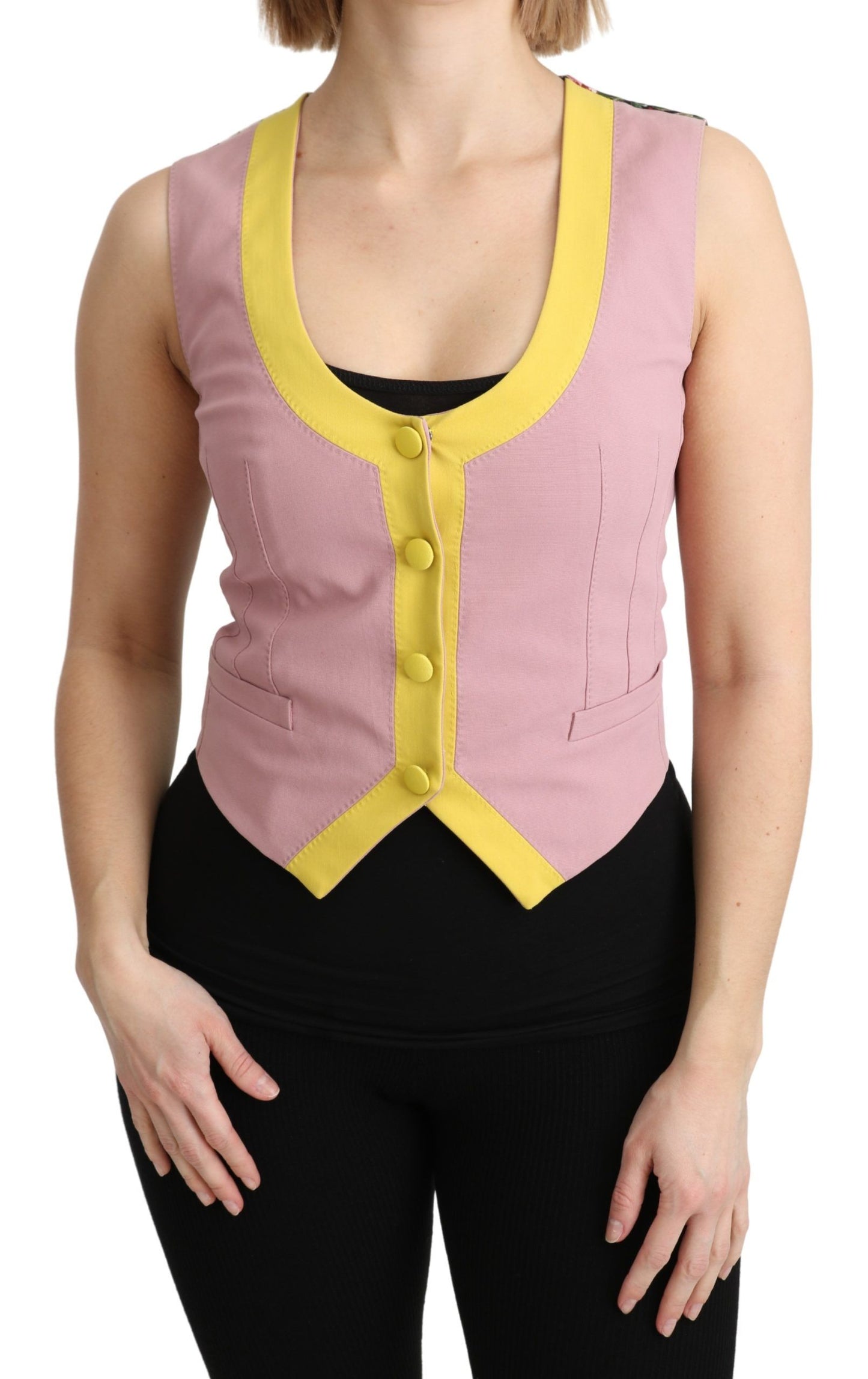 Dolce & Gabbana Gilet sans manches rose en coton