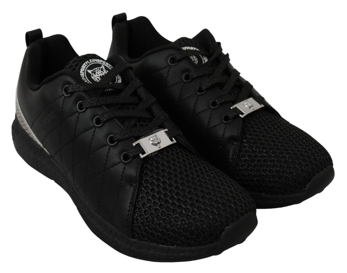Baskets de course décontractées noires Philipp Plein