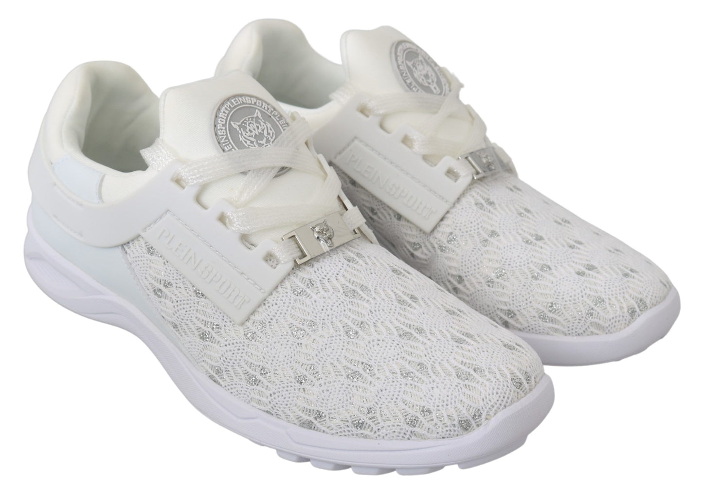 Baskets décontractées blanches en polyester Philipp Plein