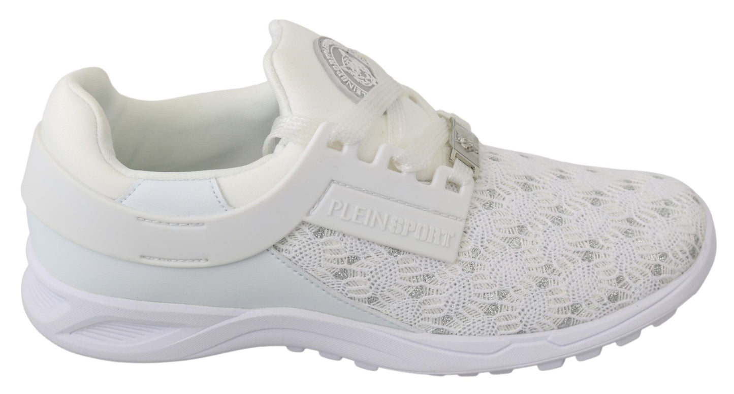 Baskets décontractées blanches en polyester Philipp Plein
