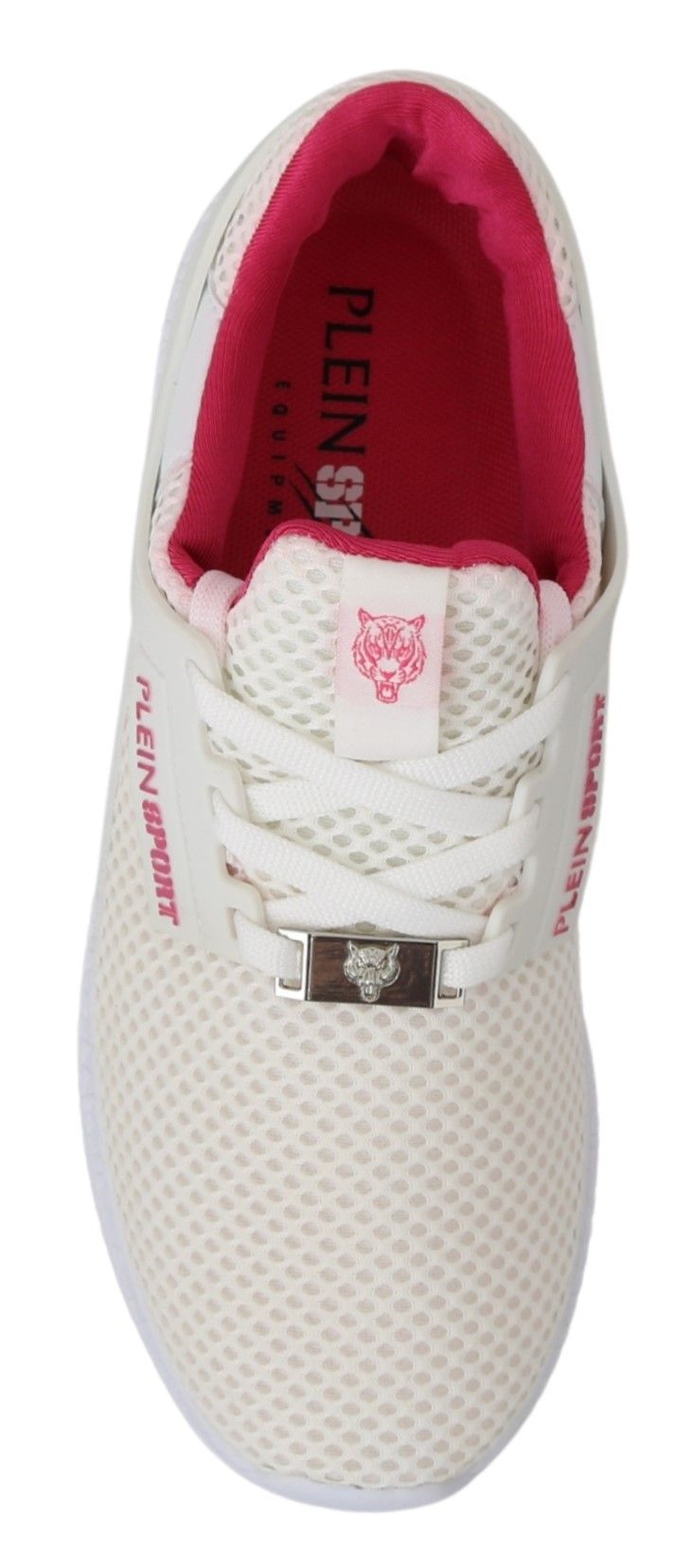 Baskets Becky blanches et roses en polyester Philipp Plein