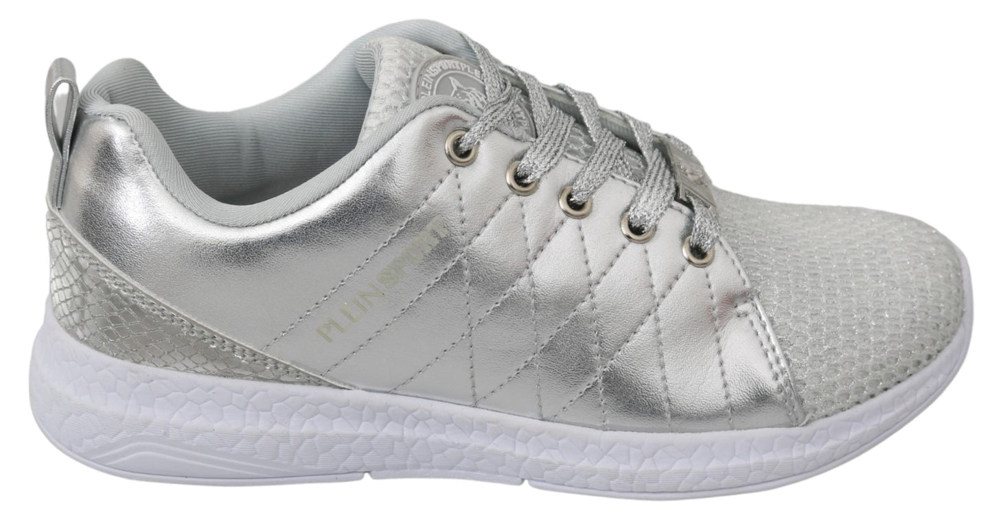 Baskets Philipp Plein Gisella en polyester argenté