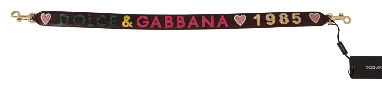 Ceinture bandoulière en cuir exotique bordeaux Dolce & Gabbana