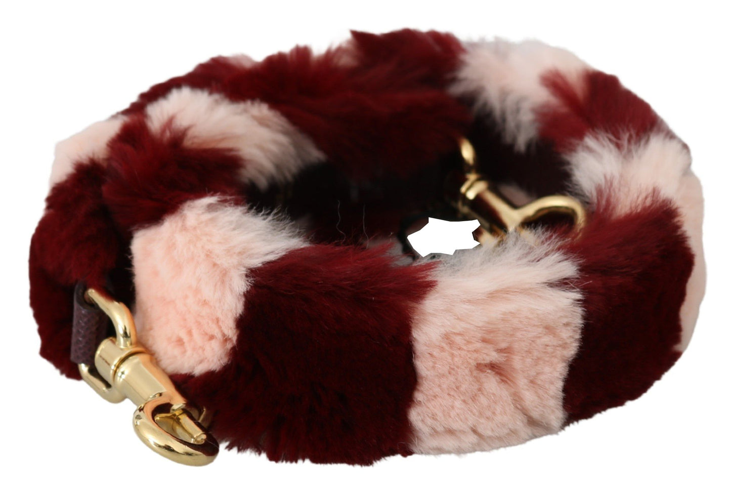 Bandoulière en fourrure de lapin rose et rouge Dolce & Gabbana