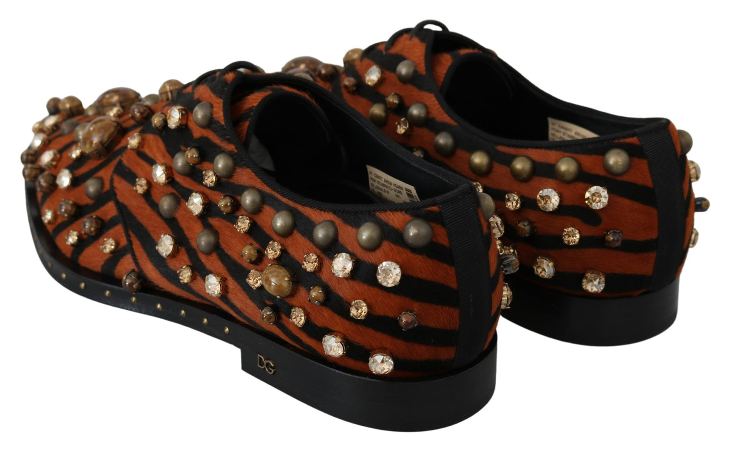 Chaussures Broque en poil de poney orange Dolce & Gabbana