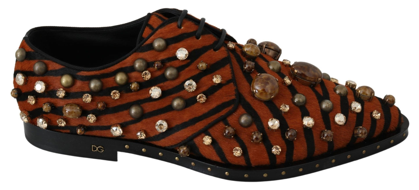 Chaussures Broque en poil de poney orange Dolce & Gabbana