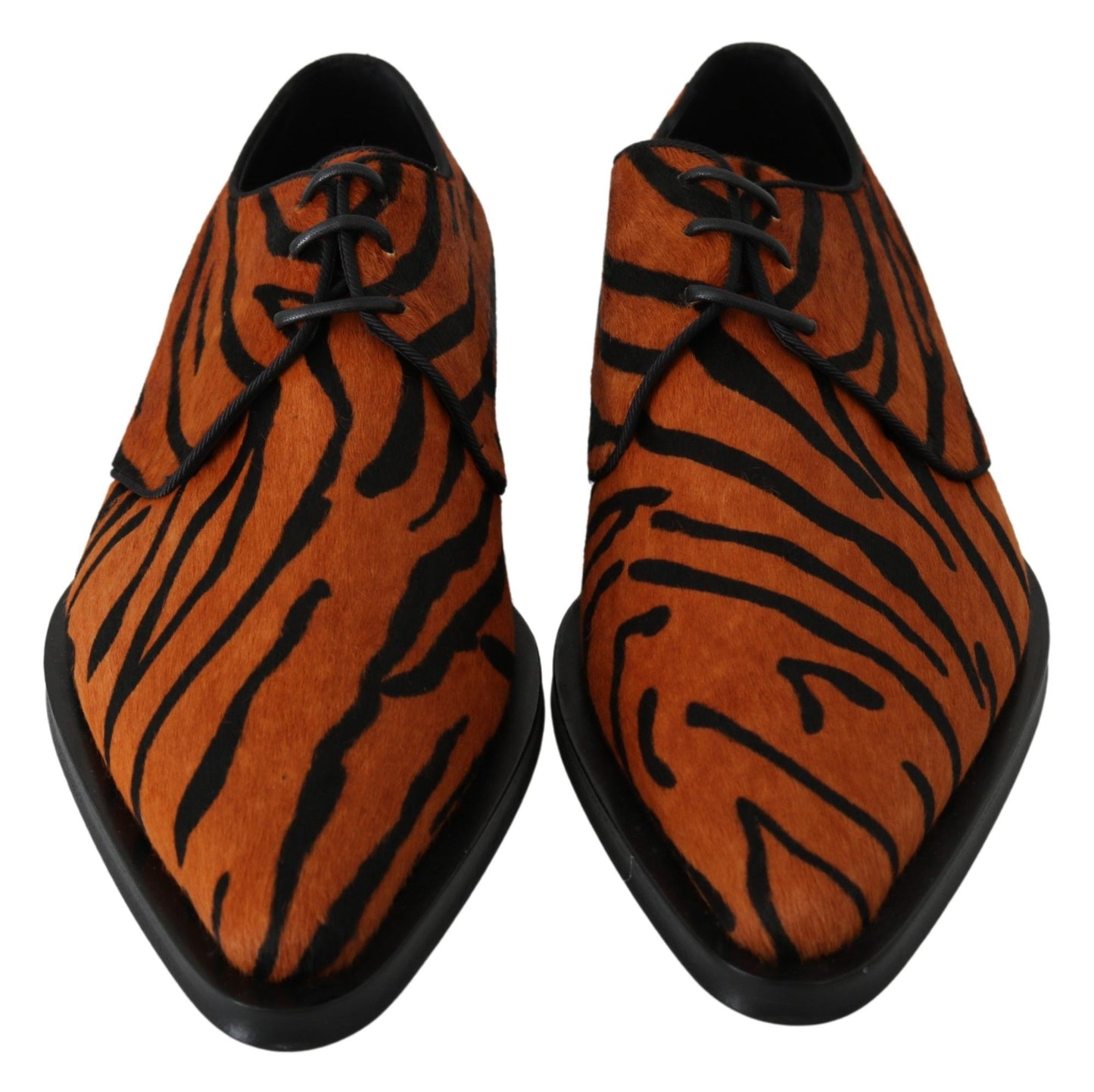 Chaussures habillées en poil de poney orange Dolce & Gabbana