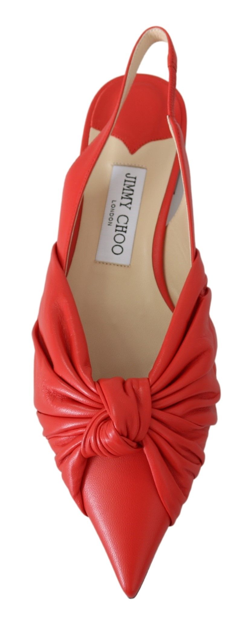 Jimmy Choo – Schicke, rote Leder-Ballerinas mit spitzer Zehenpartie