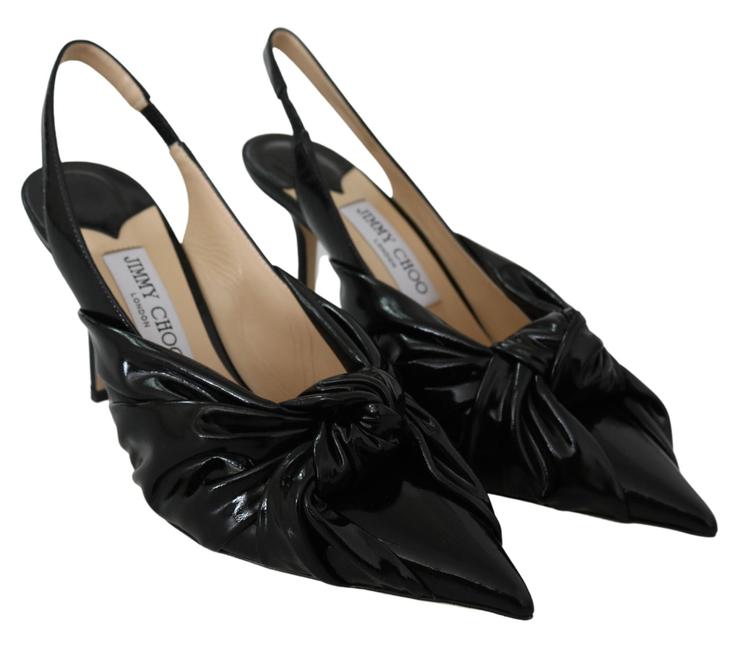 Jimmy Choo Elegante Pumps mit spitzer Zehenpartie aus schwarzem Leder
