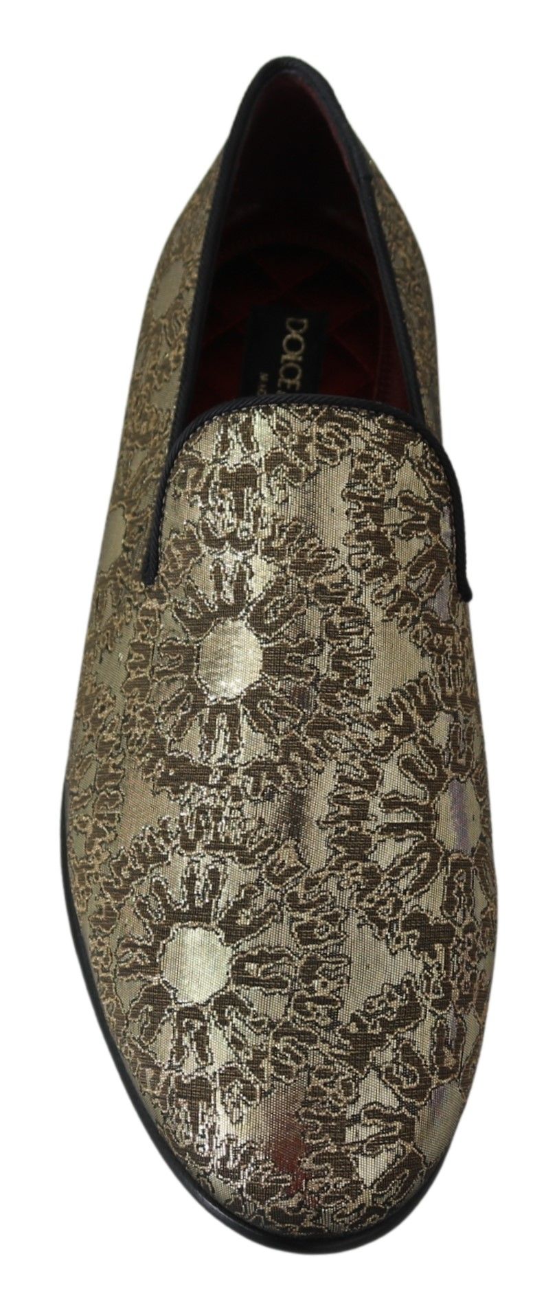 Mocassins Dolce & Gabbana pour homme en jacquard doré