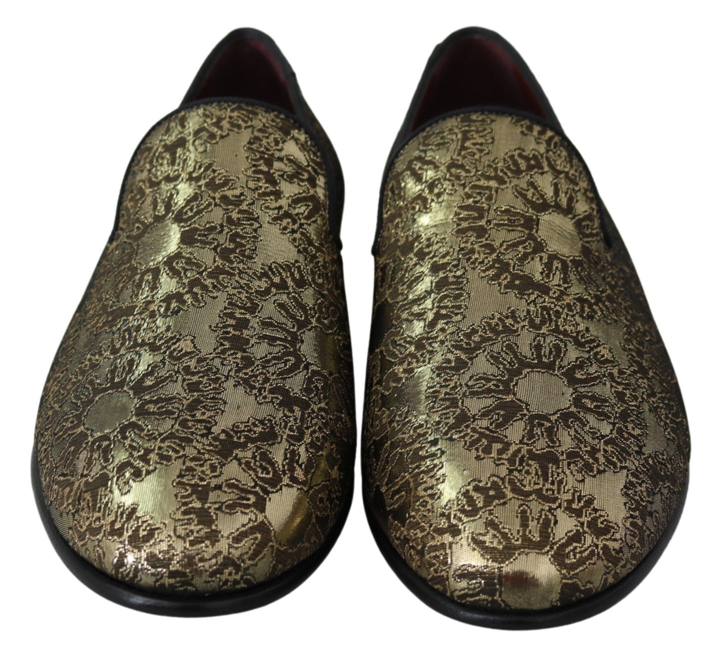 Mocassins Dolce & Gabbana pour homme en jacquard doré