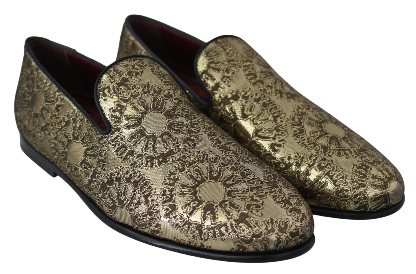 Mocassins Dolce & Gabbana pour homme en jacquard doré