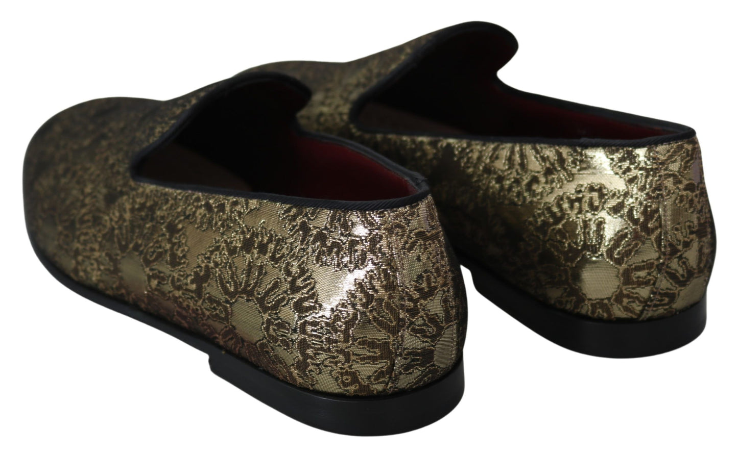 Mocassins Dolce & Gabbana pour homme en jacquard doré