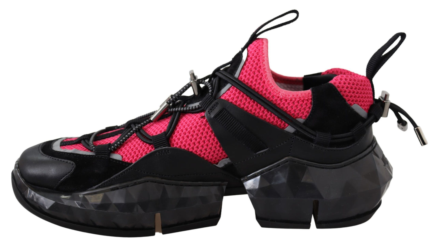 Jimmy Choo Electric Elegance Leder-Mesh-Sneaker