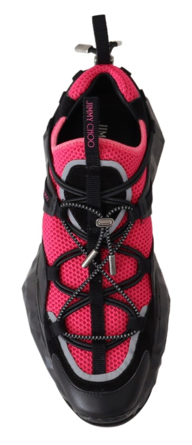 Jimmy Choo Electric Elegance Leder-Mesh-Sneaker
