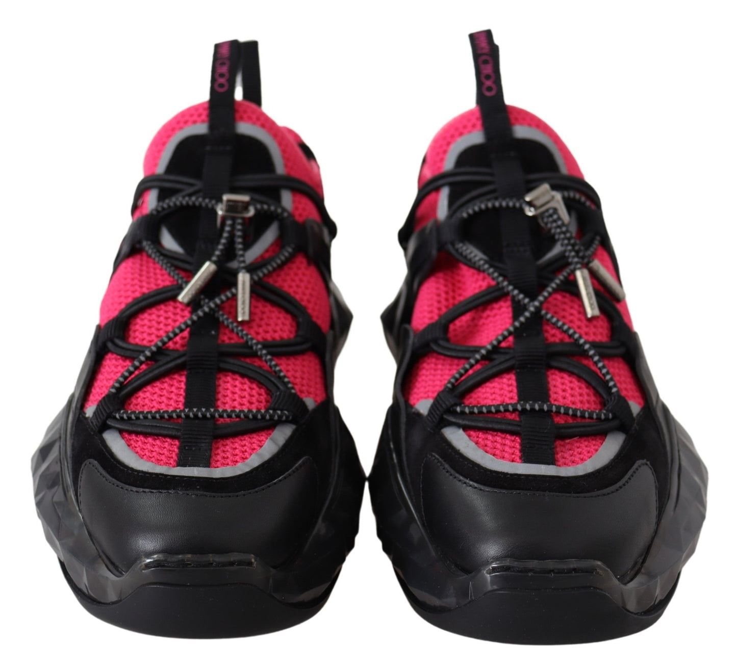 Jimmy Choo Electric Elegance Leder-Mesh-Sneaker