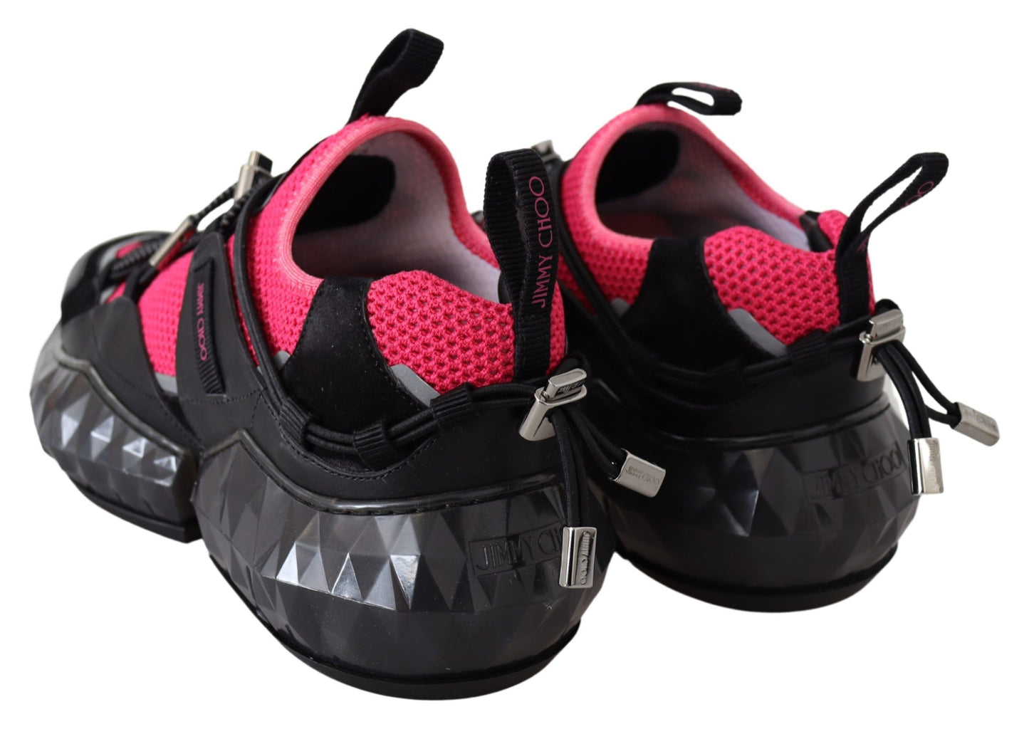Jimmy Choo Electric Elegance Leder-Mesh-Sneaker