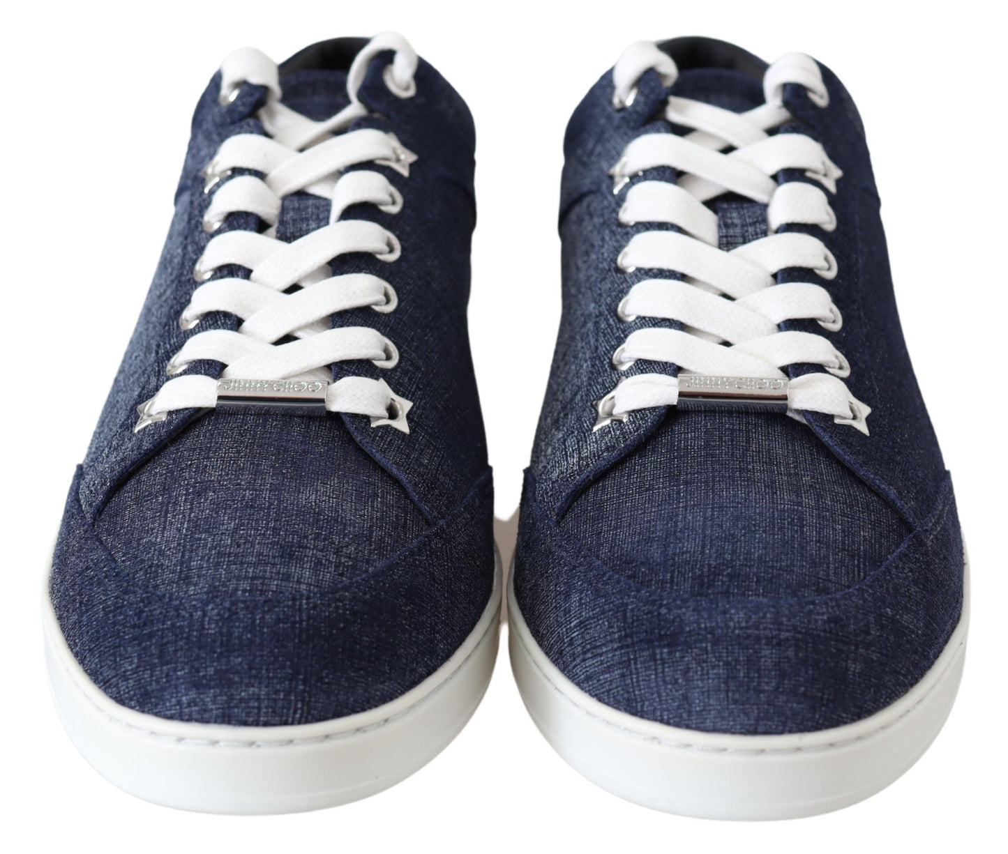 Jimmy Choo Schicke Slip-On-Sneaker aus blauem Denim-Wildleder