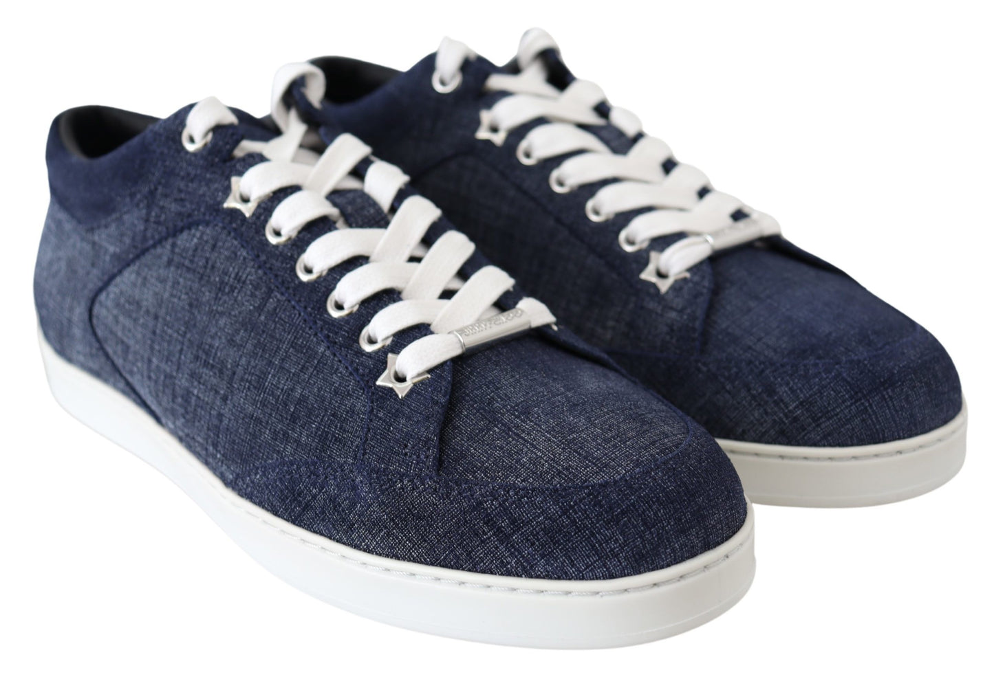 Jimmy Choo Schicke Slip-On-Sneaker aus blauem Denim-Wildleder