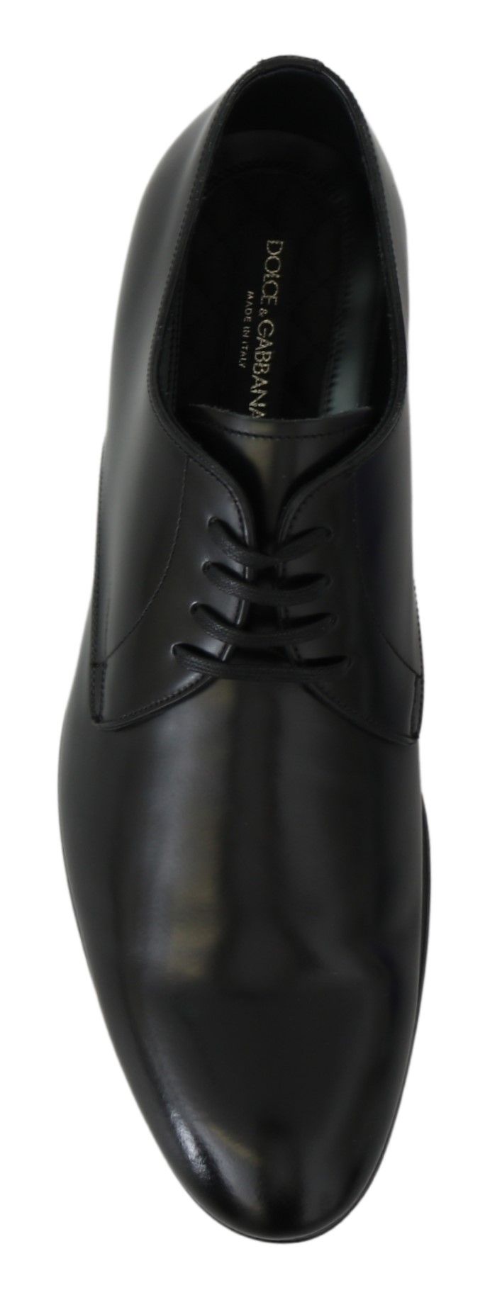 Chaussures habillées en cuir noir Derby Napoli de Dolce & Gabbana