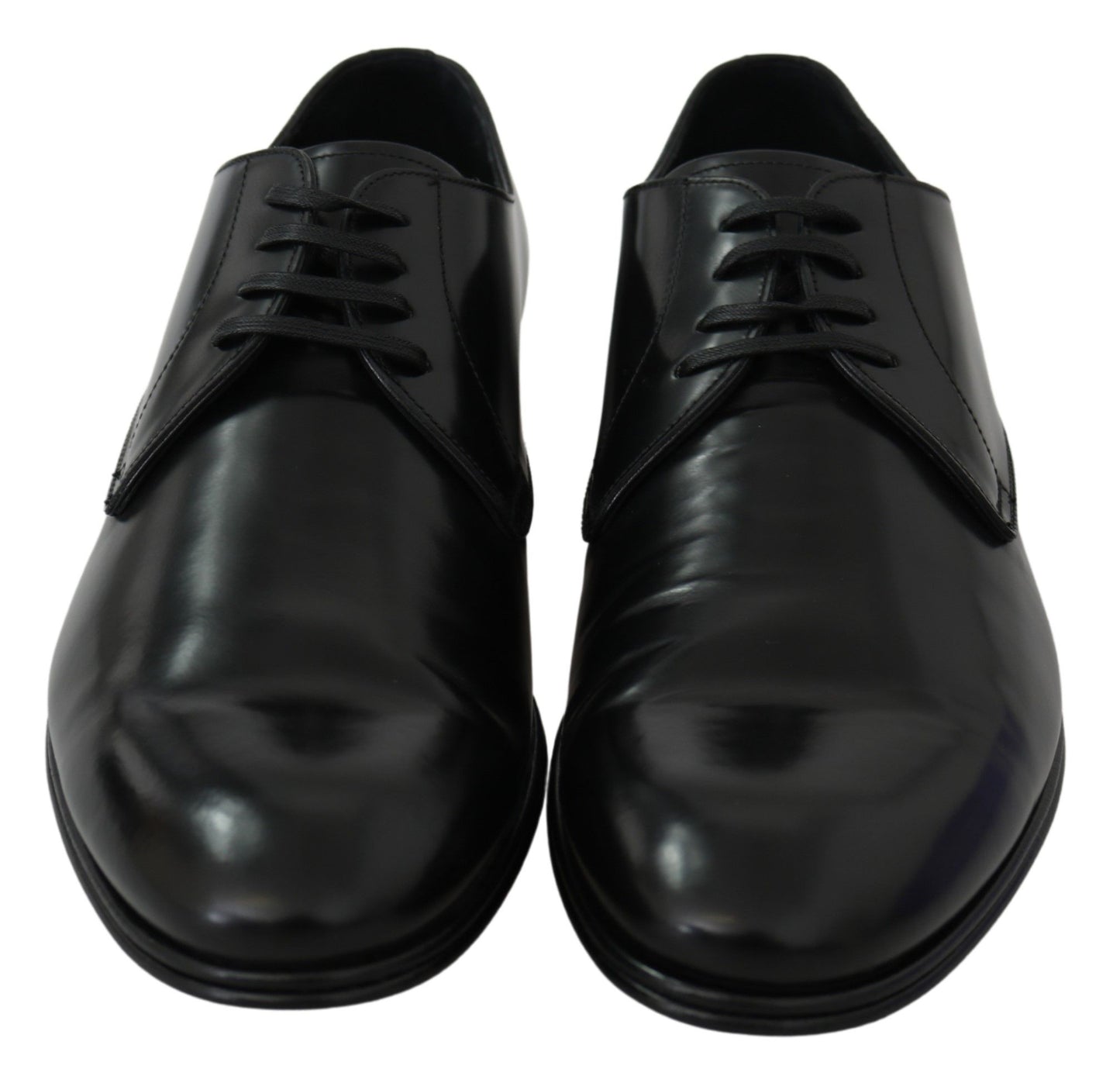 Chaussures habillées en cuir noir Derby Napoli de Dolce & Gabbana