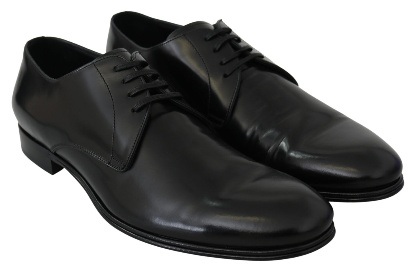Chaussures habillées en cuir noir Derby Napoli de Dolce & Gabbana