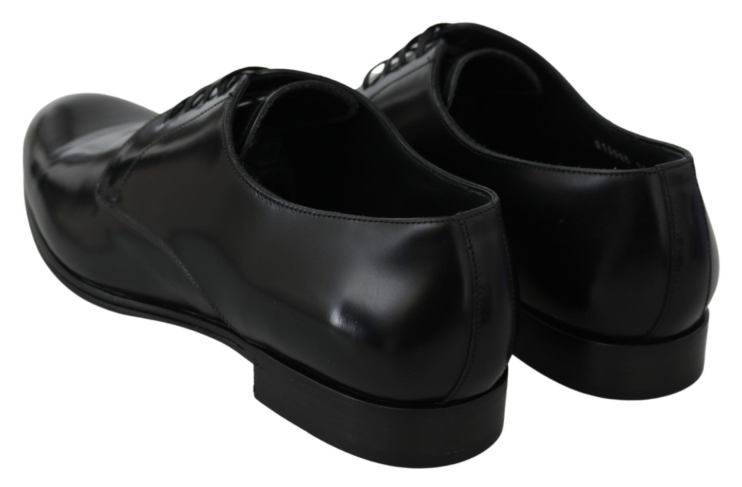 Chaussures habillées en cuir noir Derby Napoli de Dolce & Gabbana