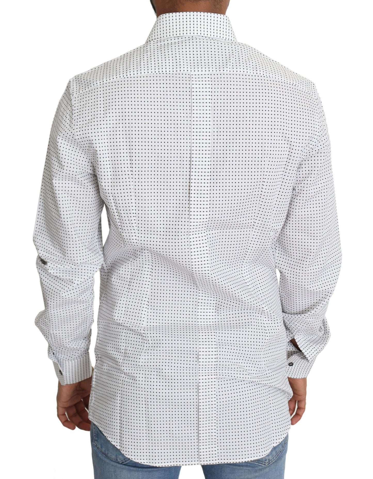 Chemise habillée à pois noirs et blancs Dolce & Gabbana