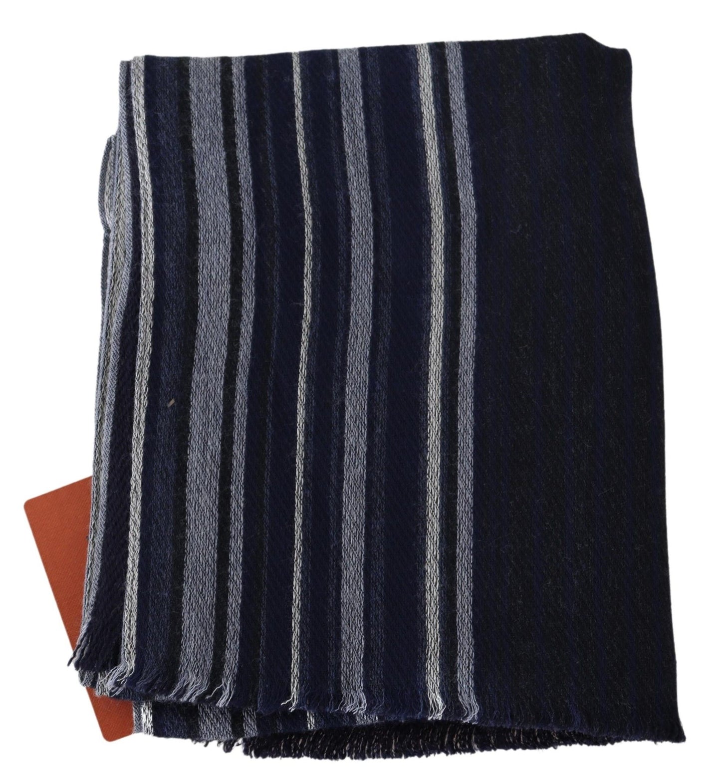 Châle unisexe à franges et rayures multicolores en laine Missoni