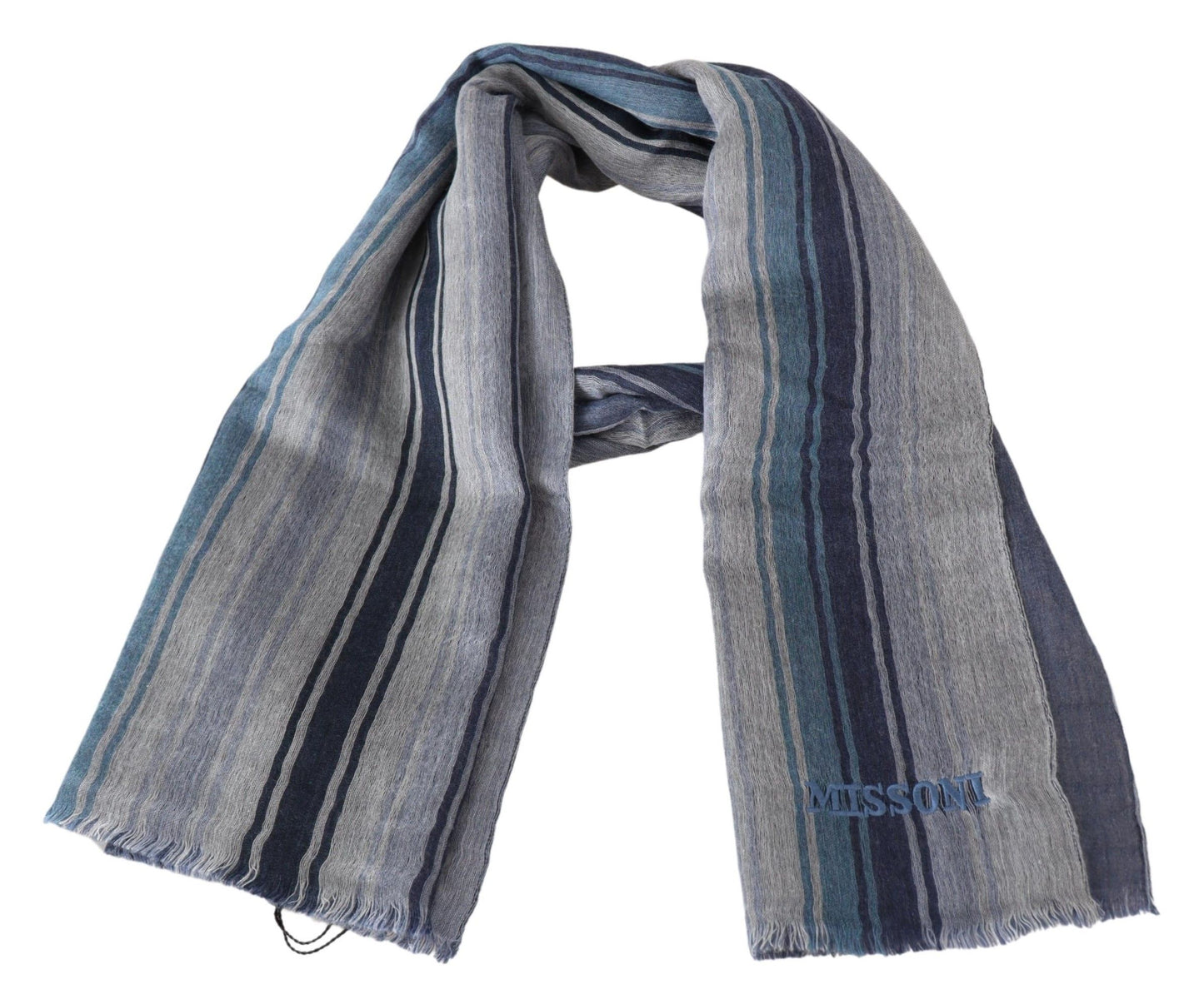 Châle unisexe en laine à rayures multicolores Missoni