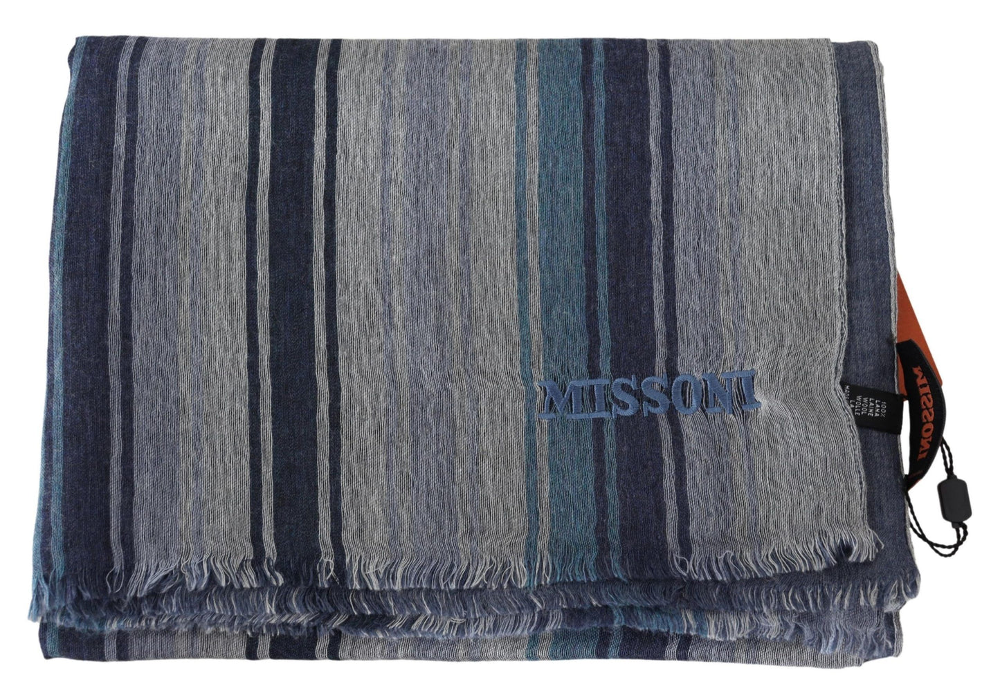 Châle unisexe en laine à rayures multicolores Missoni