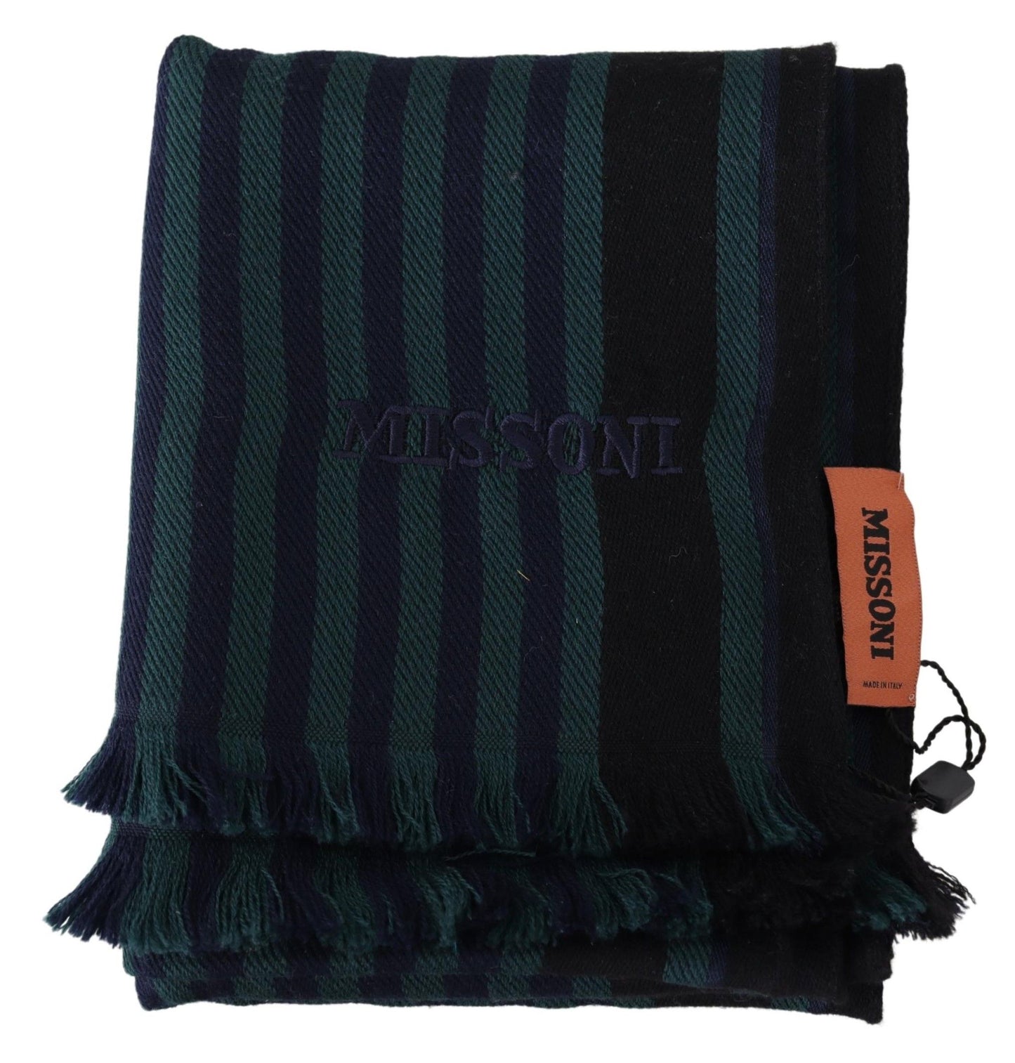 Châle unisexe en laine à rayures multicolores Missoni