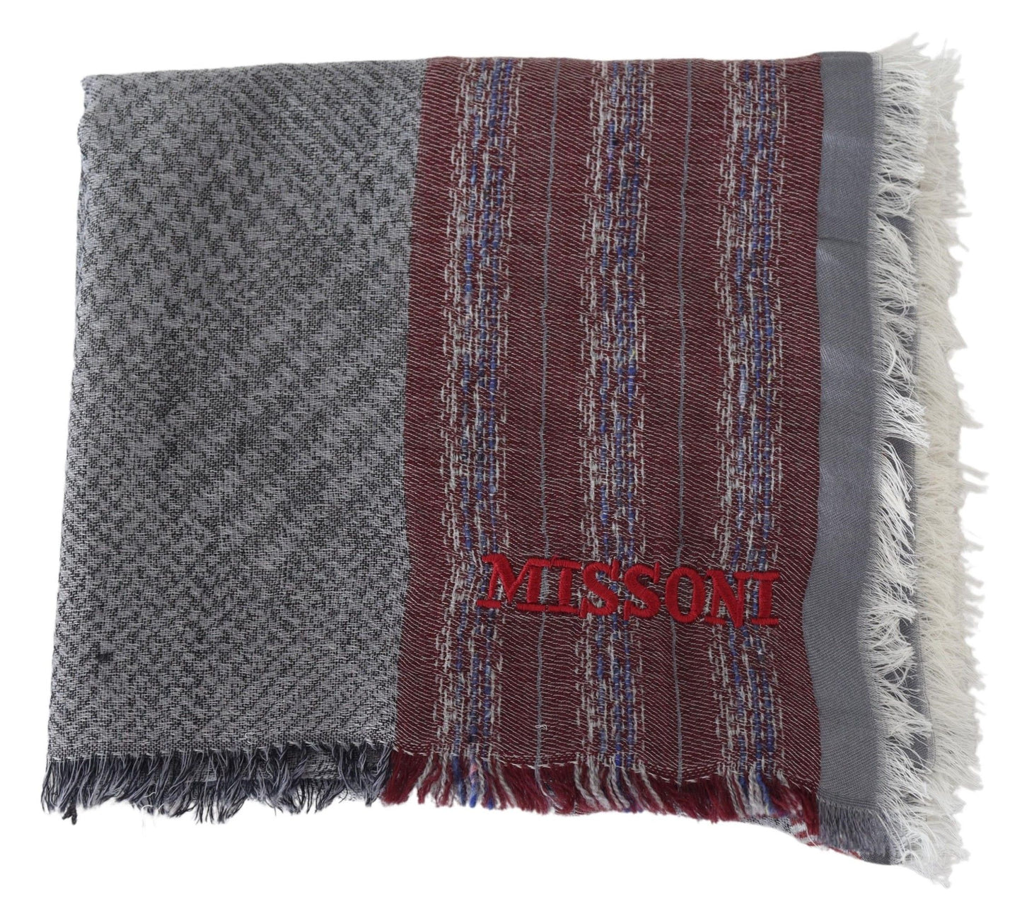 Missoni Mehrfarbiger, gestreifter Unisex-Halswickelschal aus Wolle