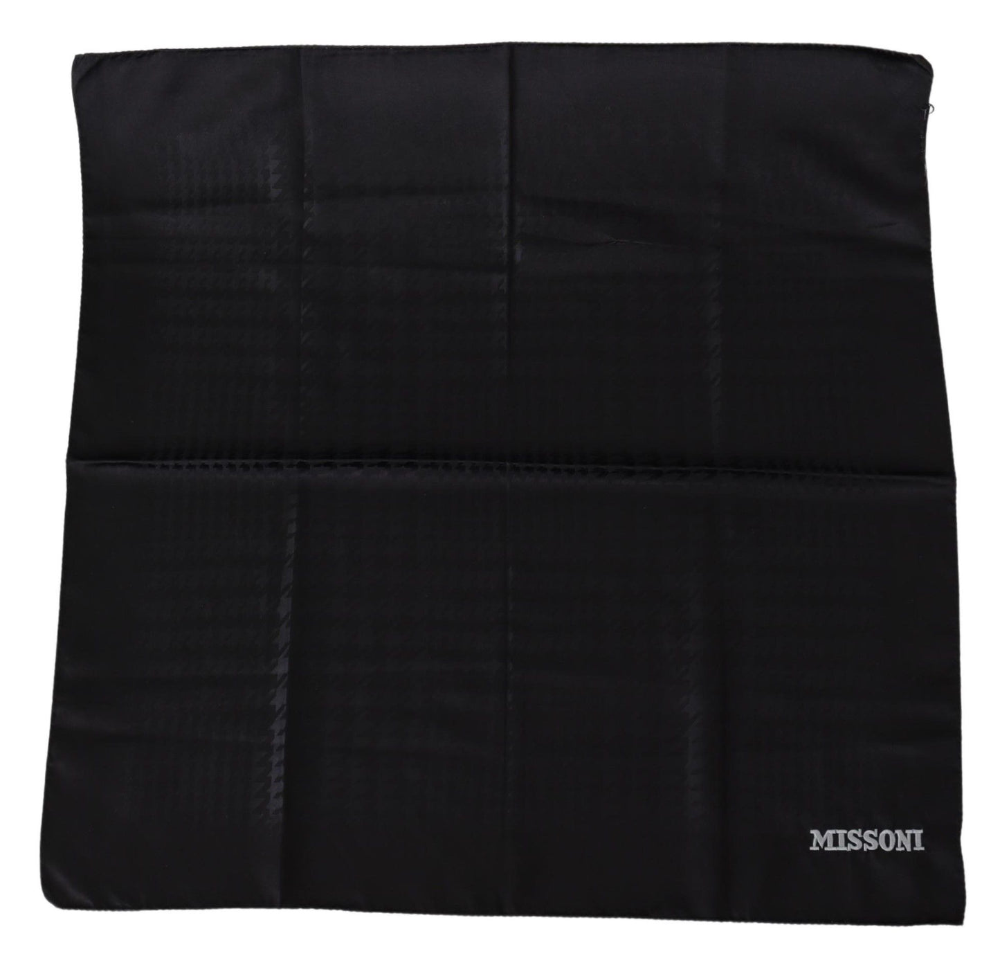 Écharpe châle unisexe en tricot de laine noire Missoni