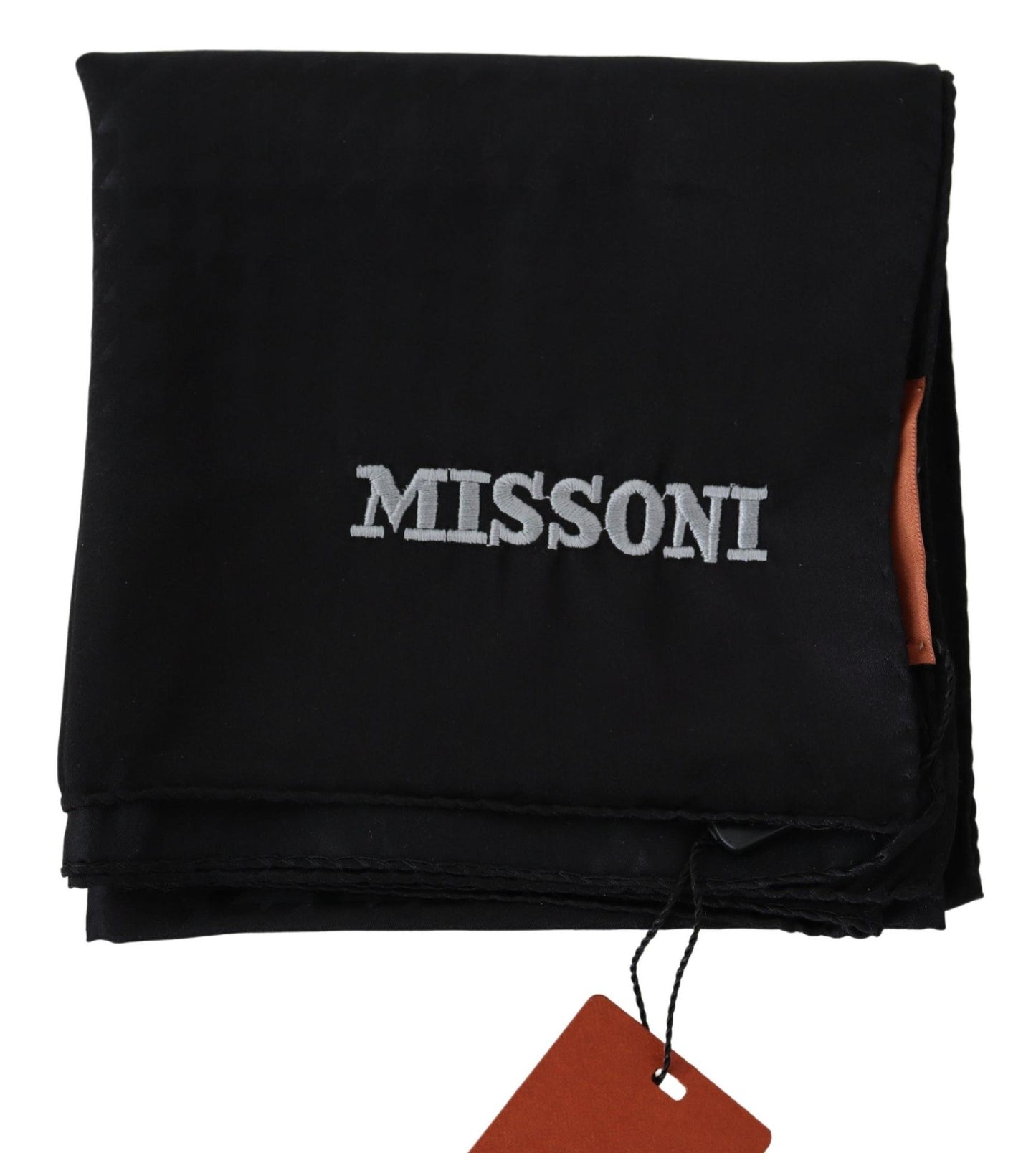 Écharpe châle unisexe en tricot de laine noire Missoni