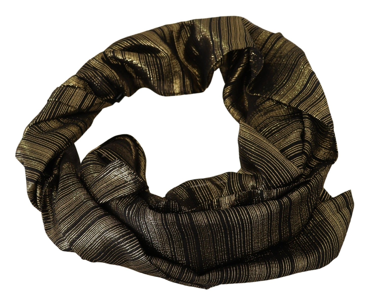 Foulard châle en soie stretch métallisé doré Dolce & Gabbana