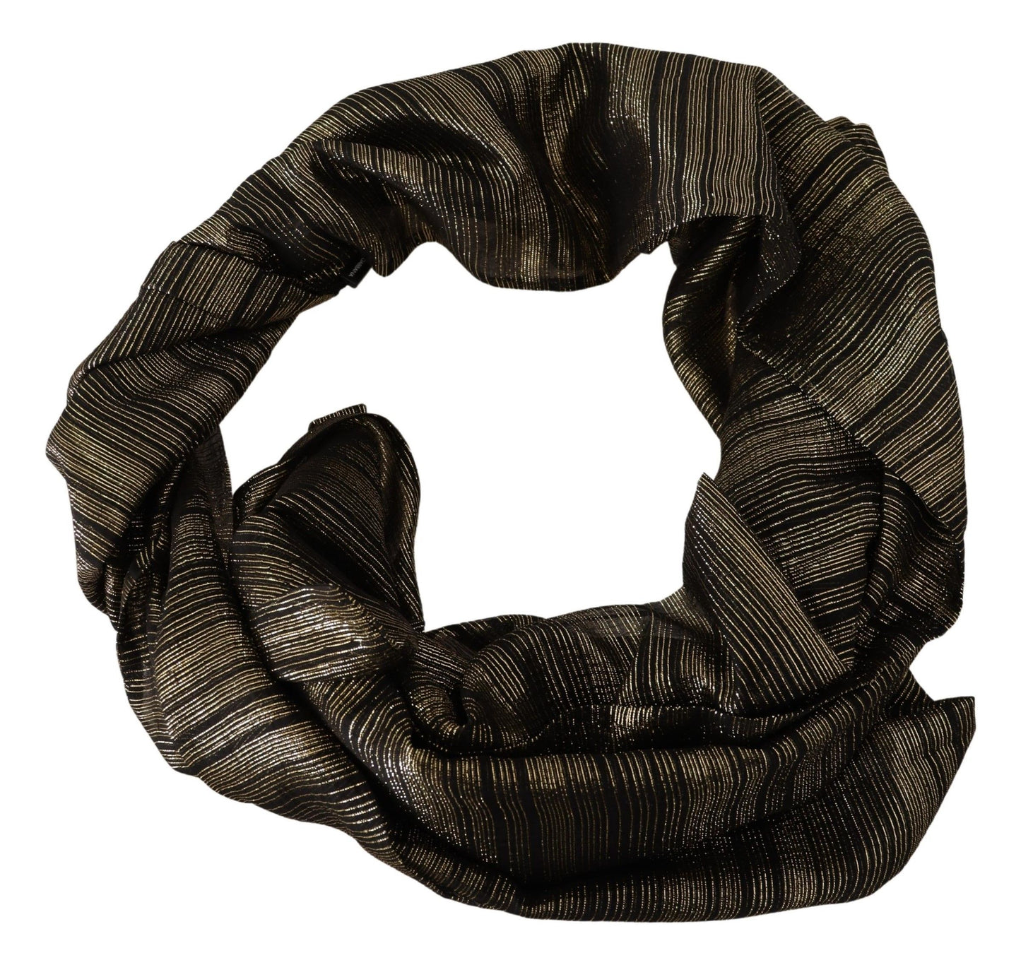 Foulard châle en soie stretch métallisé doré Dolce & Gabbana