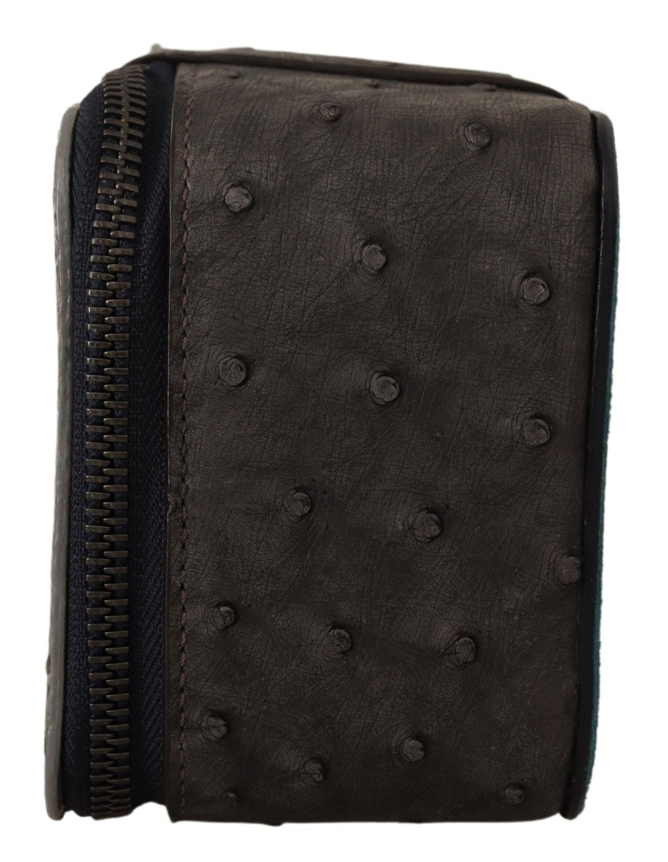 Trousse de toilette Dolce & Gabbana en cuir gris