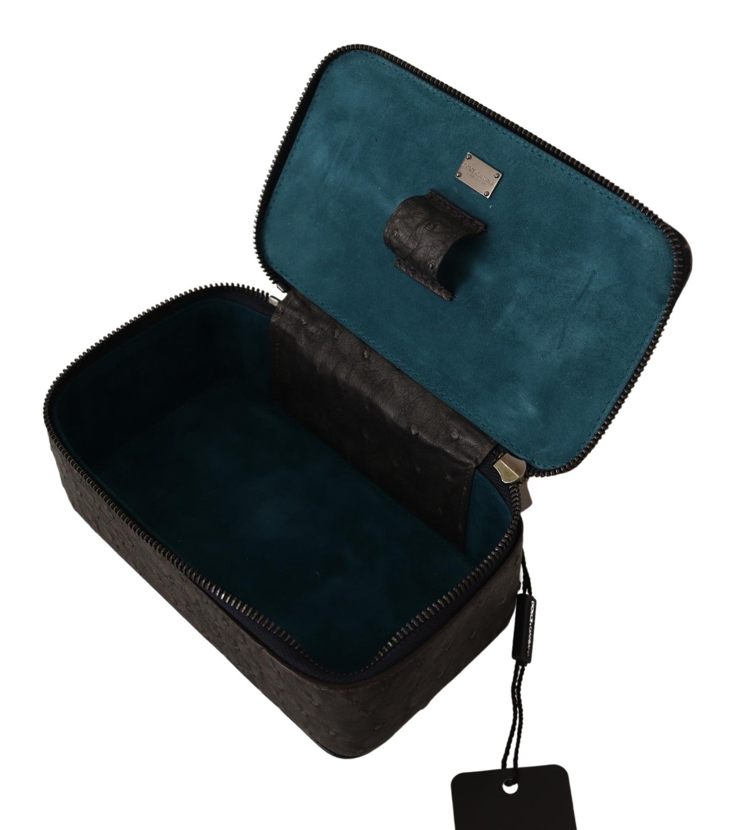 Trousse de toilette Dolce & Gabbana en cuir gris