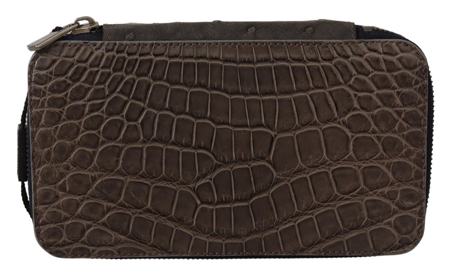 Trousse de toilette Dolce & Gabbana en cuir gris