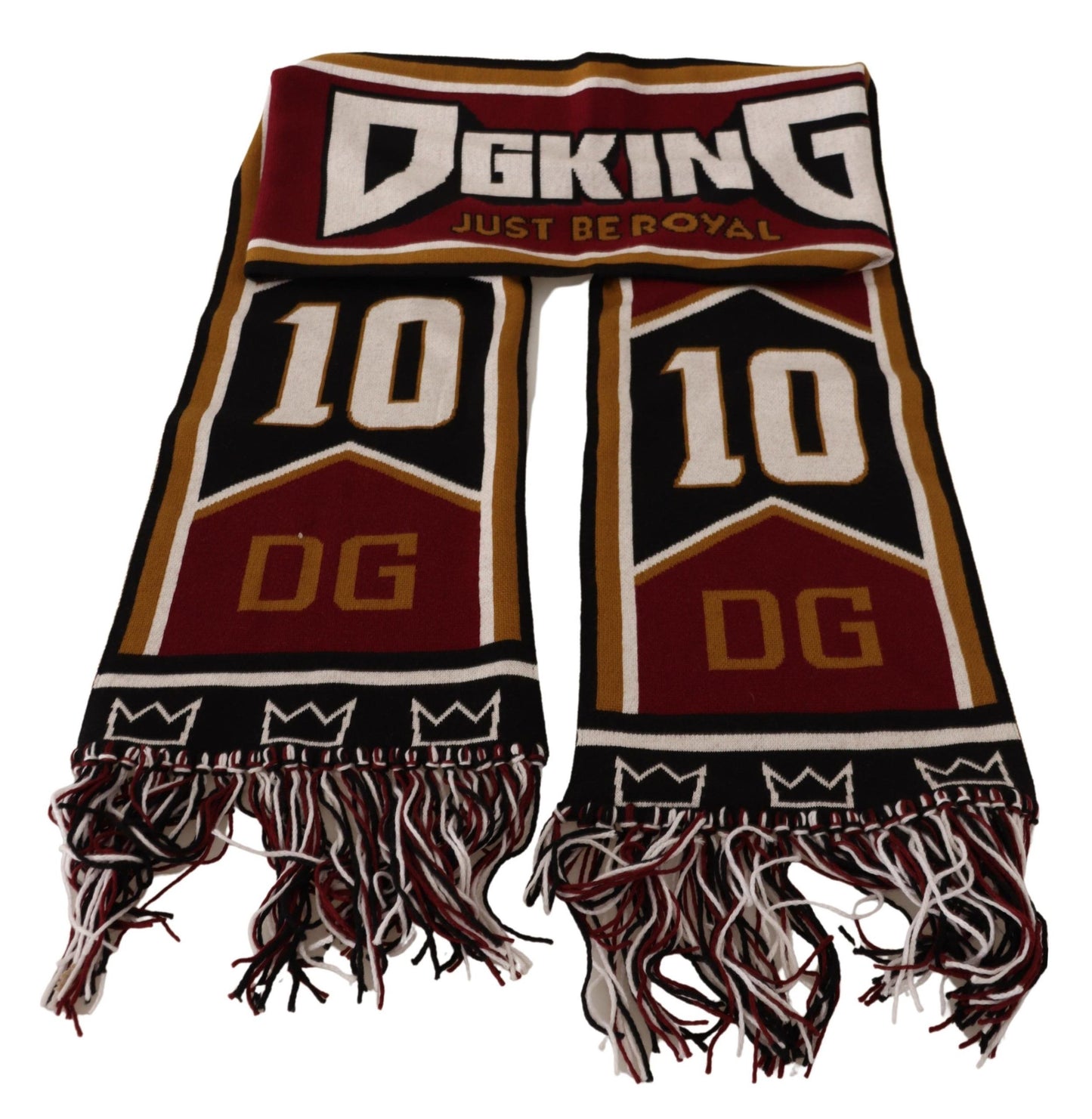 Écharpe châle en tricot de laine multicolore Dolce & Gabbana DG King