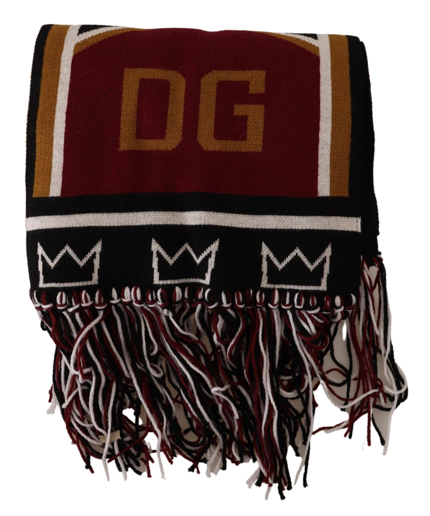Écharpe châle en tricot de laine multicolore Dolce & Gabbana DG King