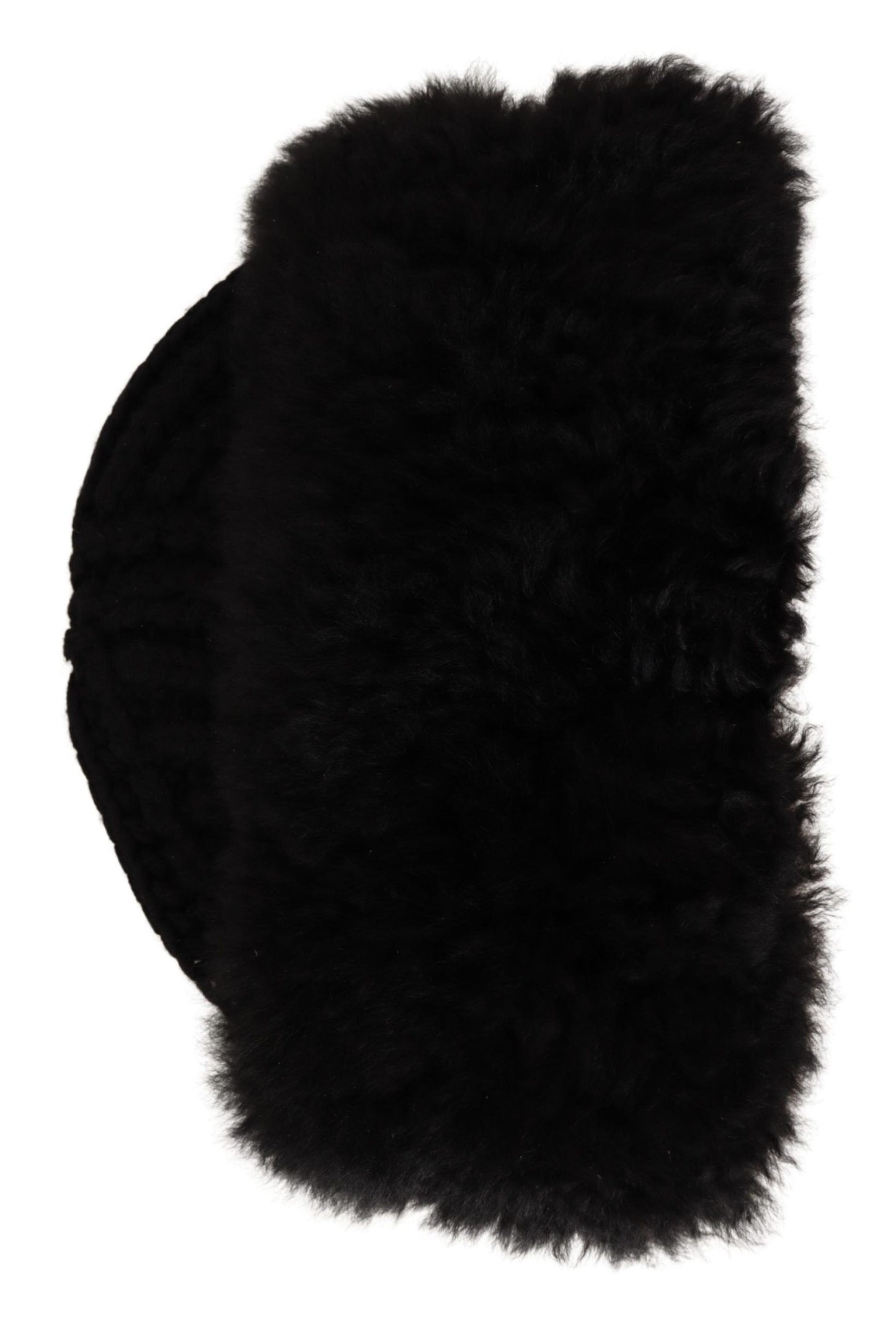 Bonnet en fourrure de cachemire noir Dolce & Gabbana pour femme