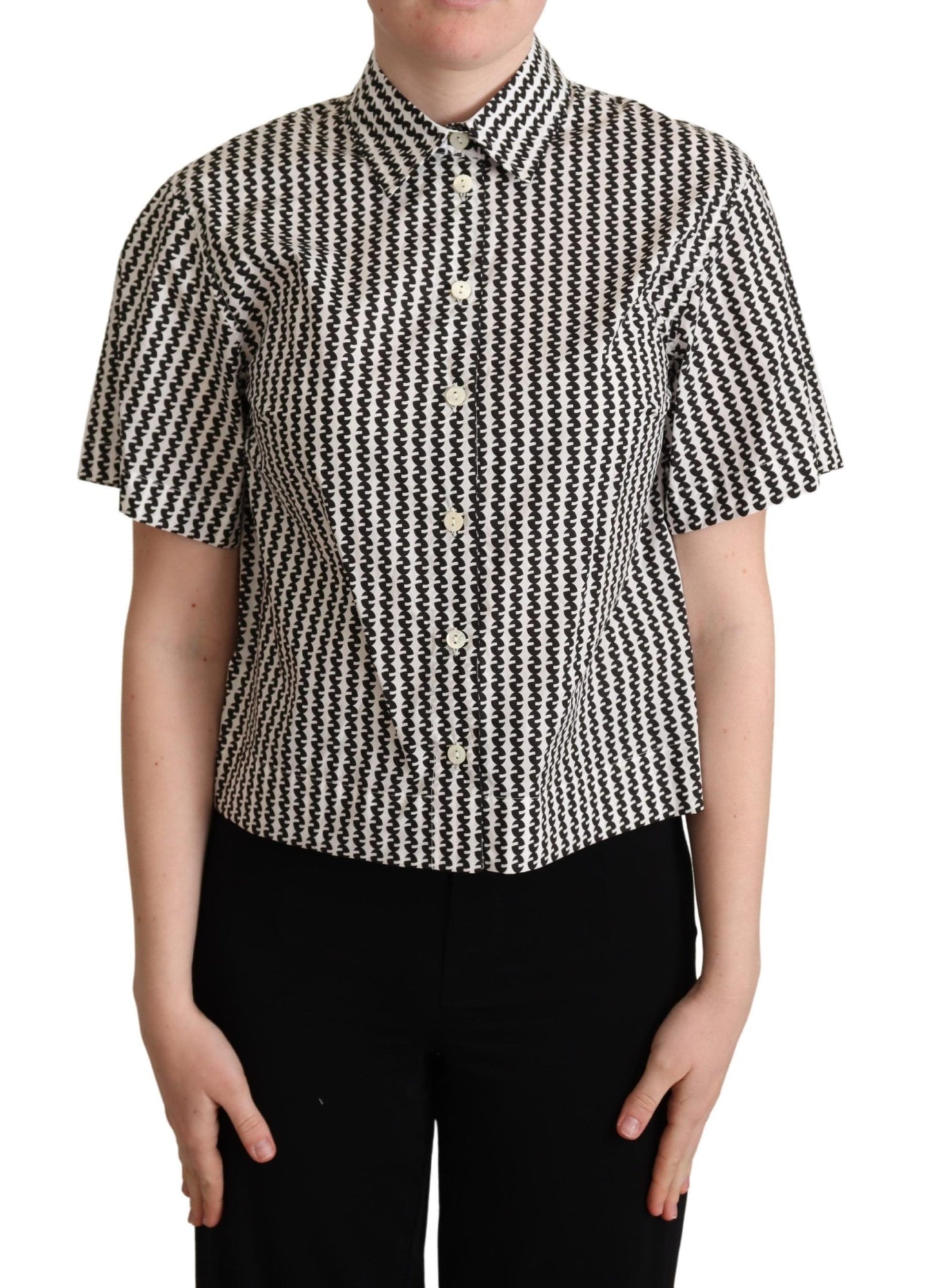 Chemise Dolce & Gabbana à motif fantaisie blanc et noir