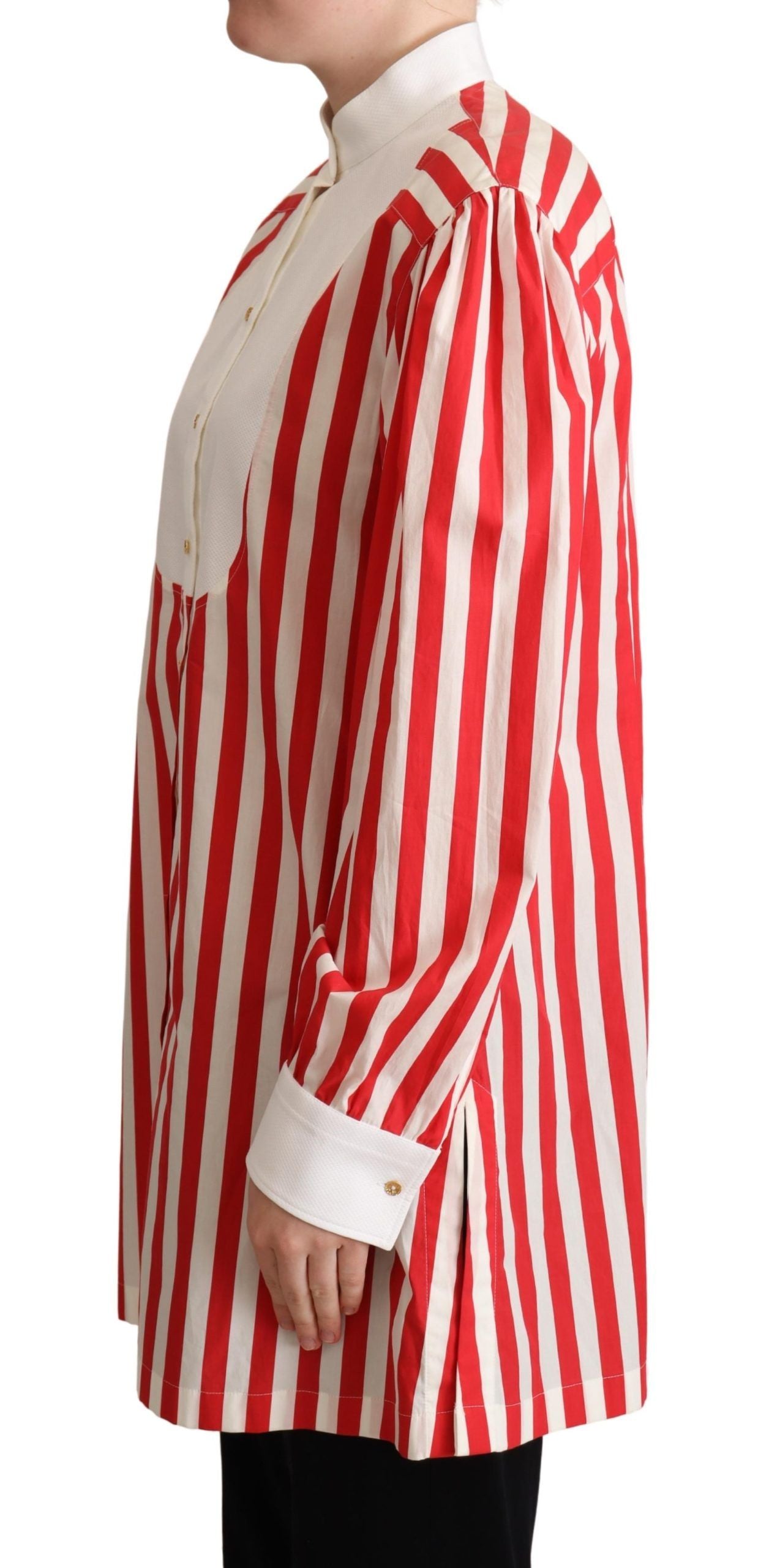 Chemise habillée à manches longues à rayures rouges et blanches Dolce & Gabbana