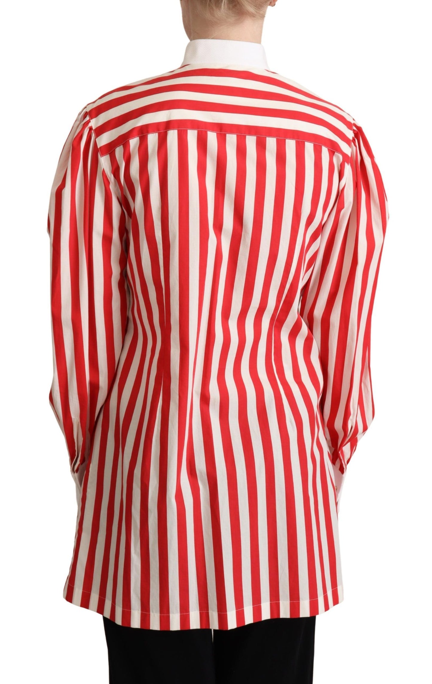 Chemise habillée à manches longues à rayures rouges et blanches Dolce & Gabbana