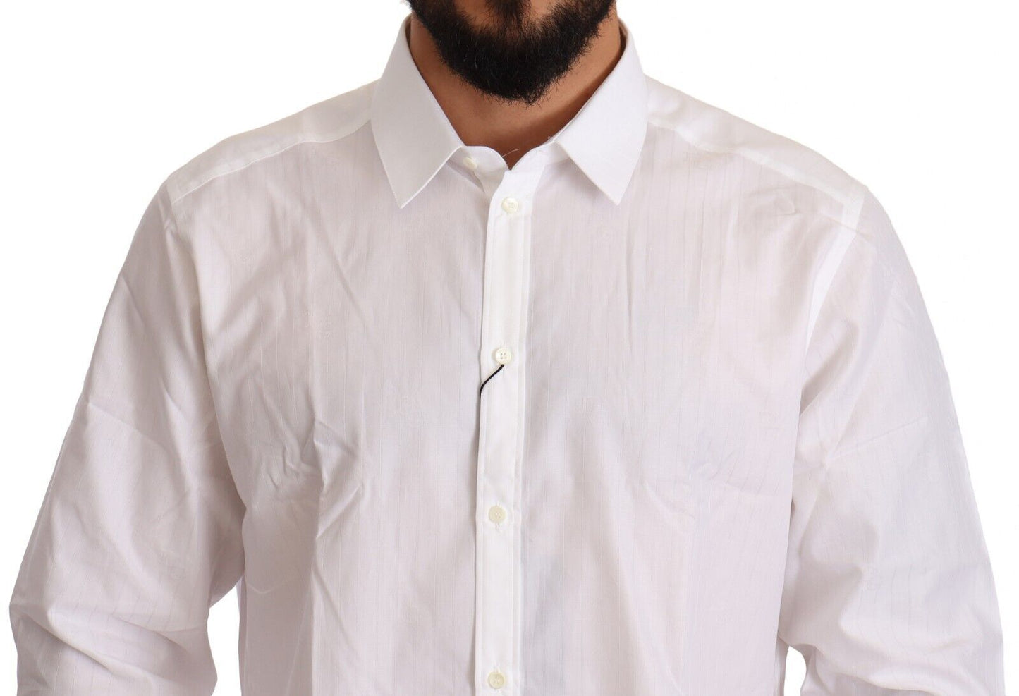 Chemise Martini blanche en coton slim Dolce & Gabbana pour homme
